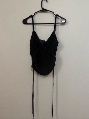 Black Women’s Ruched Spaghetti Strap Top